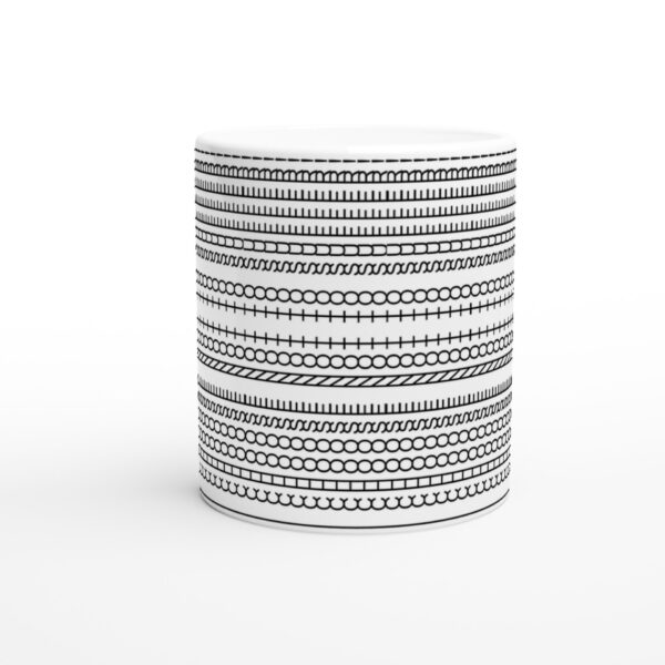 Keramiktasse mit versteckter Botschaft | 325 ml, weiß |  🛜 SCHMERZENSSACHE