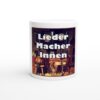 Tasse mit Cover für Kaffee, Tee und Podcast-Freunde | 325 ml, weiß | 🛜 LIEDERMACHER:INNEN