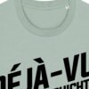 deja-vu-geschichte-logo-schwarz__stanley-stella-creator-2-0__aloe__front-detail Logo-Shirt aus Baumwolle | unisex, bio, OEKOTEX-100, schwarzer Druck | 🛜 DÉJÀ-VU GESCHICHTE