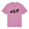 deja-vu-geschichte-logo-schwarz__stanley-stella-creator-2-0__bubblepink__front-main Logo-Shirt aus Baumwolle | unisex, bio, OEKOTEX-100, schwarzer Druck | 🛜 DÉJÀ-VU GESCHICHTE