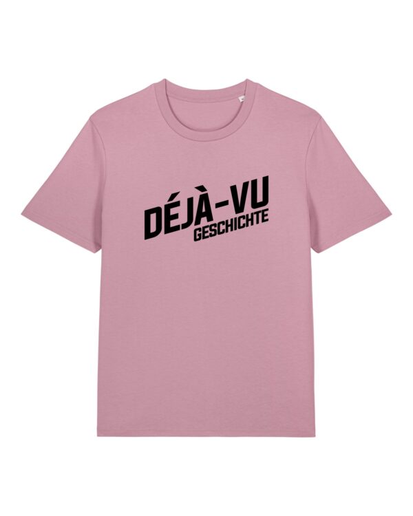deja-vu-geschichte-logo-schwarz__stanley-stella-creator-2-0__lilacdream__front-main Logo-Shirt aus Baumwolle | unisex, bio, OEKOTEX-100, schwarzer Druck | 🛜 DÉJÀ-VU GESCHICHTE