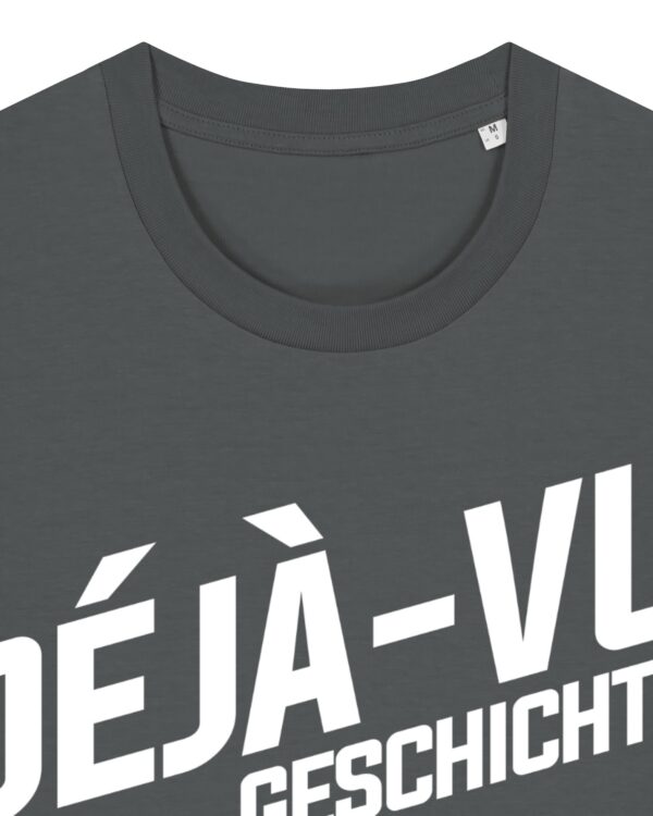 Logo-Shirt aus Baumwolle | unisex, bio, OEKOTEX-100, weißer Druck | 🛜 DÉJÀ-VU GESCHICHTE