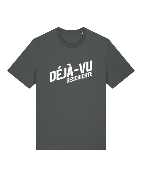 Logo-Shirt aus Baumwolle | unisex, bio, OEKOTEX-100, weißer Druck | 🛜 DÉJÀ-VU GESCHICHTE