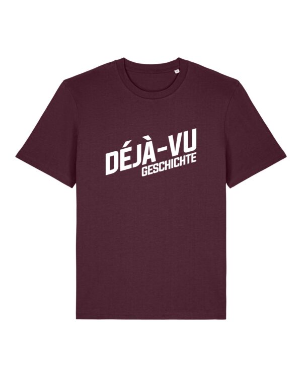 Logo-Shirt aus Baumwolle | unisex, bio, OEKOTEX-100, weißer Druck | 🛜 DÉJÀ-VU GESCHICHTE