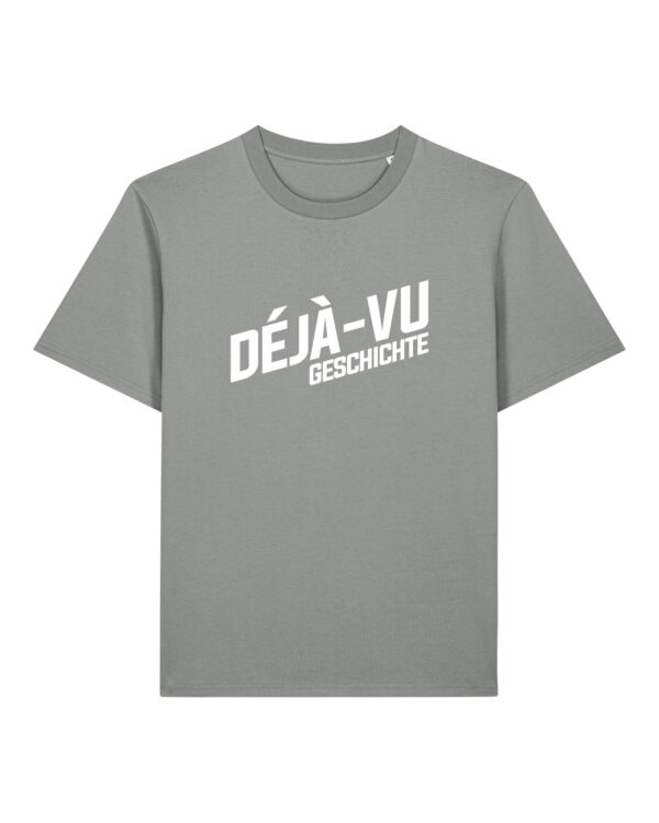 Logo-Shirt aus Baumwolle | unisex, bio, OEKOTEX-100, weißer Druck | 🛜 DÉJÀ-VU GESCHICHTE
