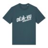 Logo-Shirt aus Baumwolle | unisex, bio, OEKOTEX-100, weißer Druck | 🛜 DÉJÀ-VU GESCHICHTE
