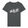 enganliegendes Cover-Shirt mit Taille | Damen, 155 g/m², weißer Druck | 🛜 DÉJÀ-VU GESCHICHTE