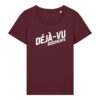 enganliegendes Cover-Shirt mit Taille | Damen, 155 g/m², weißer Druck | 🛜 DÉJÀ-VU GESCHICHTE