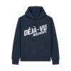 deja-vu-geschichte-logo-weiss__stanley-stella-gamechanger__frenchnavy__front-main Logo-Hoodie aus recyceltem Mischgewebe | unisex, Logo weiß | 🛜 DÉJÀ-VU GESCHICHTE