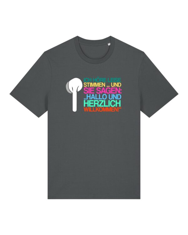 „Ich höre leise Stimmen“-Podcast-♥️-Shirt | unisex, bio, OEKOTEX-100, diverse Farben