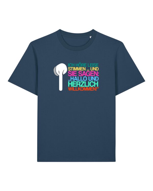 „Ich höre leise Stimmen“-Podcast-♥️-Shirt | unisex, bio, OEKOTEX-100, diverse Farben