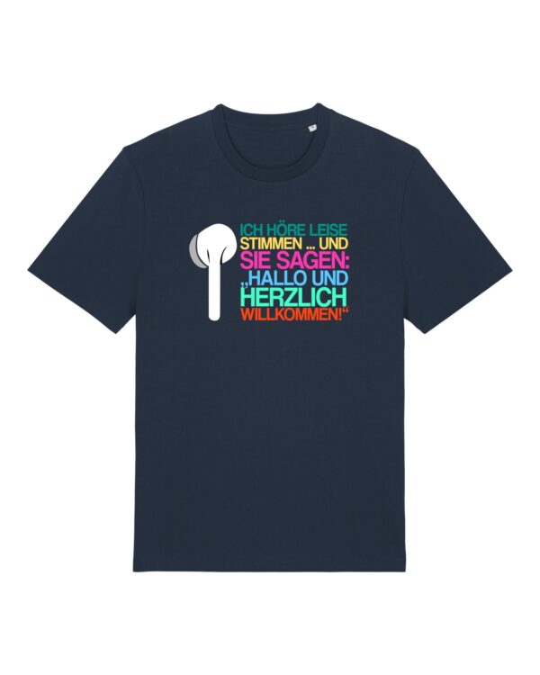 „Ich höre leise Stimmen“-Podcast-♥️-Shirt | unisex, bio, OEKOTEX-100, diverse Farben