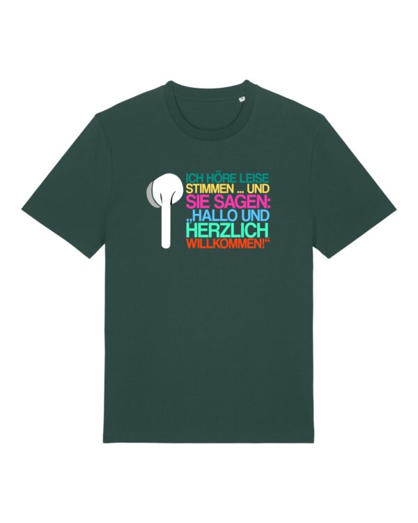 „Ich höre leise Stimmen“-Podcast-♥️-Shirt | unisex, bio, OEKOTEX-100, diverse Farben