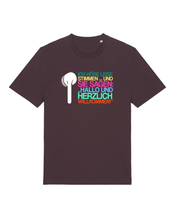 „Ich höre leise Stimmen“-Podcast-♥️-Shirt | unisex, bio, OEKOTEX-100, diverse Farben