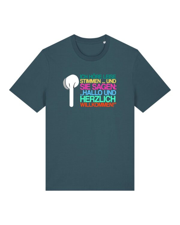 „Ich höre leise Stimmen“-Podcast-♥️-Shirt | unisex, bio, OEKOTEX-100, diverse Farben