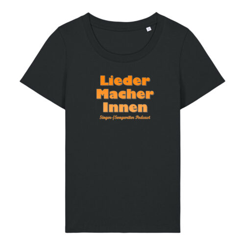 Logoshirt für Musik- und Podcastfans | Damen, bio, OEKOTEX-100, diverse Farben | 🛜 LIEDER:MACHER:INNEN