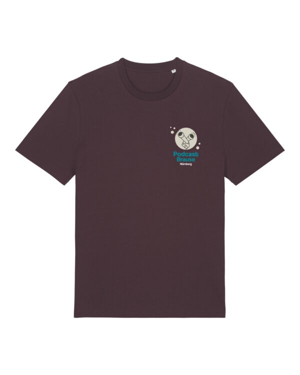 podcast-brause-cover__stanley-stella-creator-2-0__redbrown__front-main Cover-Shirt aus Baumwolle | unisex, bio, OEKOTEX-100, diverse Farben | 🛜 PODCAST-BRAUSE