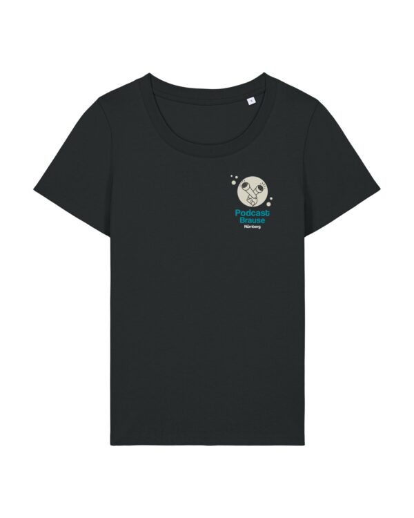 podcast-brause-cover__stanley-stella-expresser-2-0__black__front-main enganliegendes Cover-Shirt mit Taille | Damen, 155 g/m², verschiedene Farben | 🛜 PODCAST-BRAUSE