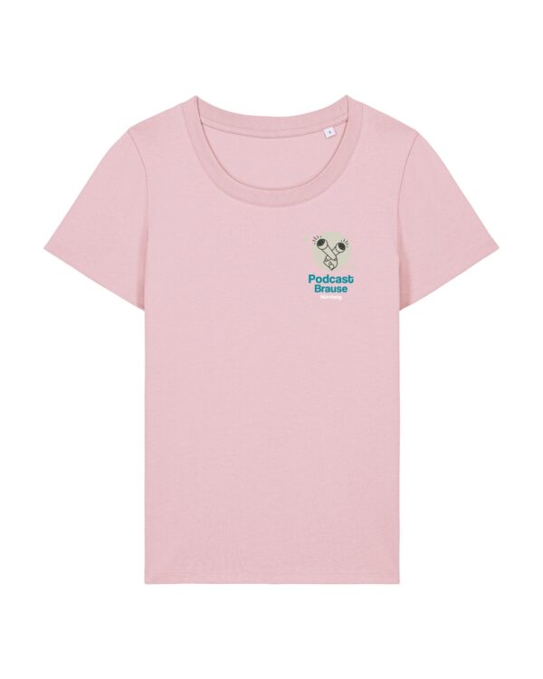 podcast-brause-cover__stanley-stella-expresser-2-0__cottonpink__front-main enganliegendes Cover-Shirt mit Taille | Damen, 155 g/m², verschiedene Farben | 🛜 PODCAST-BRAUSE