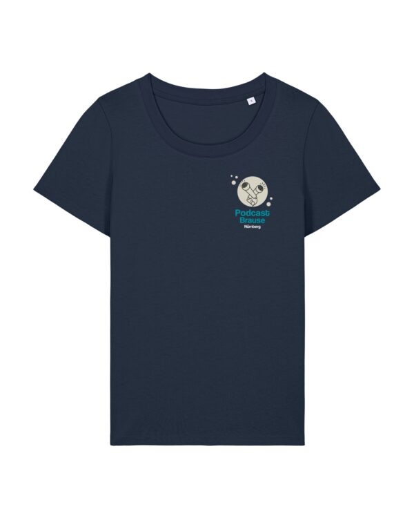 podcast-brause-cover__stanley-stella-expresser-2-0__frenchnavy__front-main enganliegendes Cover-Shirt mit Taille | Damen, 155 g/m², verschiedene Farben | 🛜 PODCAST-BRAUSE
