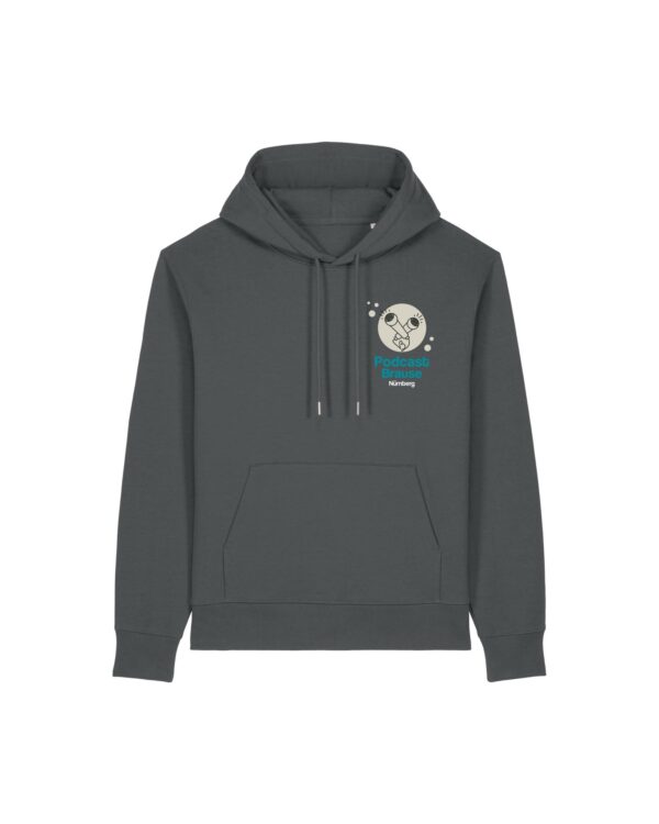 podcast-brause-cover__stanley-stella-gamechanger__anthracite__front-main Logo-Hoodie aus recyceltem Mischgewebe | unisex, verschiedene Farben | 🛜 PODCAST-BRAUSE