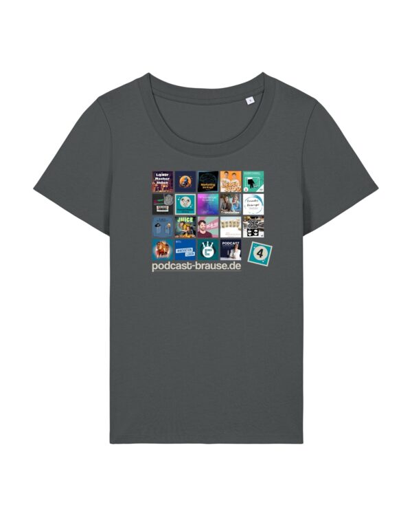 Staffel-4-Shirt aus Baumwolle | Damen, bio, OEKOTEX-100, enganliegend | 🛜 PODCAST-BRAUSE