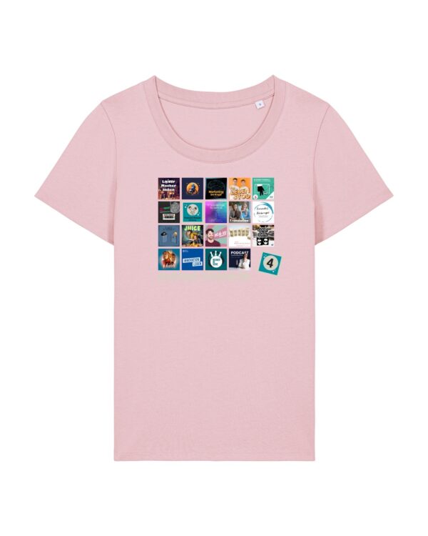 Staffel-4-Shirt aus Baumwolle | Damen, bio, OEKOTEX-100, enganliegend | 🛜 PODCAST-BRAUSE