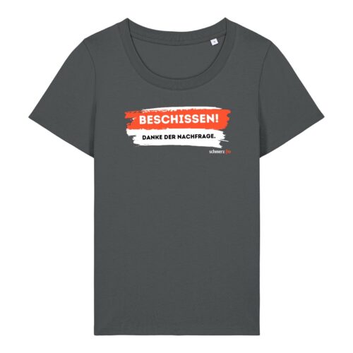 enganliegendes „Na, wie geht's?“-Shirt | damen, bio, OEKOTEX-100, diverse Farben | 🛜 SCHMERZENSSACHE