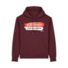 schmerzenssache-beschissen__stanley-stella-gamechanger__burgundy__front-main „Na, wie geht's?“-Hoodie aus recyceltem Mischgewebe | unisex, nachhaltig, diverse Farben | 🛜 SCHMERZENSSACHE