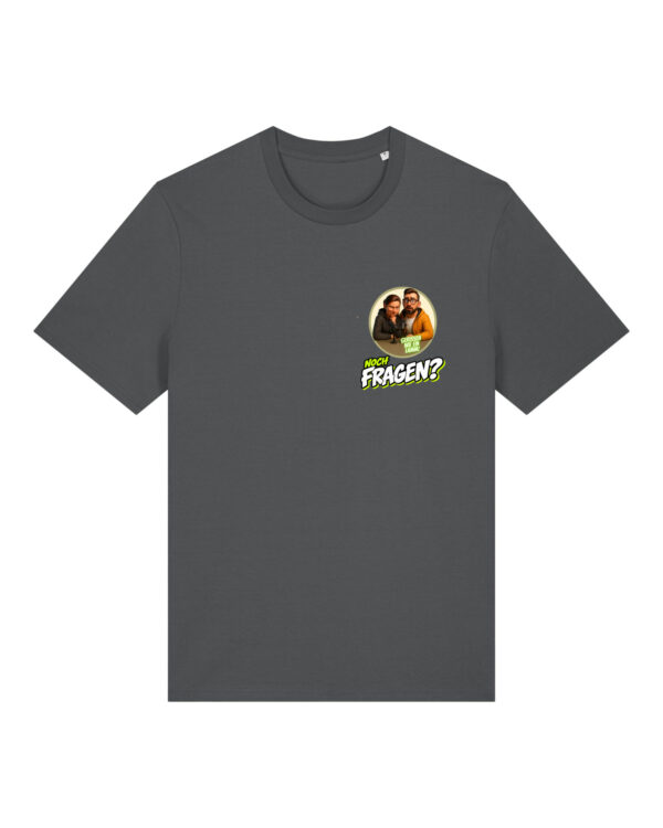 gerissen-wie-ein-lamm-comic-sm__stanley-stella-creator-2-0__anthracite__front-main Comic-Shirt Brustdruck | unisex, bio, OEKOTEX-100 | 🛜 GERISSEN WIE EIN LAMM