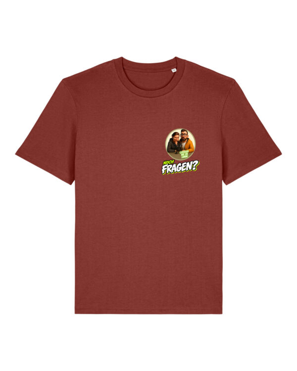 gerissen-wie-ein-lamm-comic-sm__stanley-stella-creator-2-0__earthy-red__front-main Comic-Shirt Brustdruck | unisex, bio, OEKOTEX-100 | 🛜 GERISSEN WIE EIN LAMM