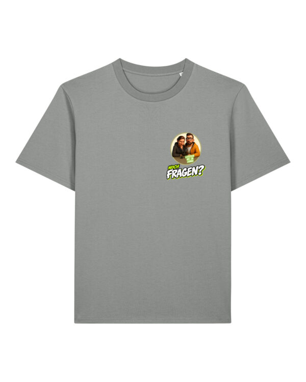 gerissen-wie-ein-lamm-comic-sm__stanley-stella-creator-2-0__misty-grey__front-main Comic-Shirt Brustdruck | unisex, bio, OEKOTEX-100 | 🛜 GERISSEN WIE EIN LAMM