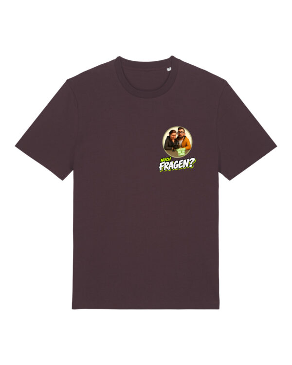 gerissen-wie-ein-lamm-comic-sm__stanley-stella-creator-2-0__red-brown__front-main Comic-Shirt Brustdruck | unisex, bio, OEKOTEX-100 | 🛜 GERISSEN WIE EIN LAMM