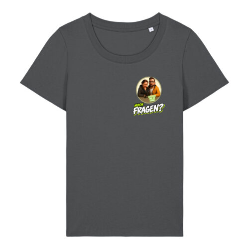 gerissen-wie-ein-lamm-comic-sm__stanley-stella-expresser-2-0__anthracite__front-main Comic-Shirt Brustdruck mit Taille | Damen, bio, OEKOTEX-100 | 🛜 GERISSEN WIE EIN LAMM
