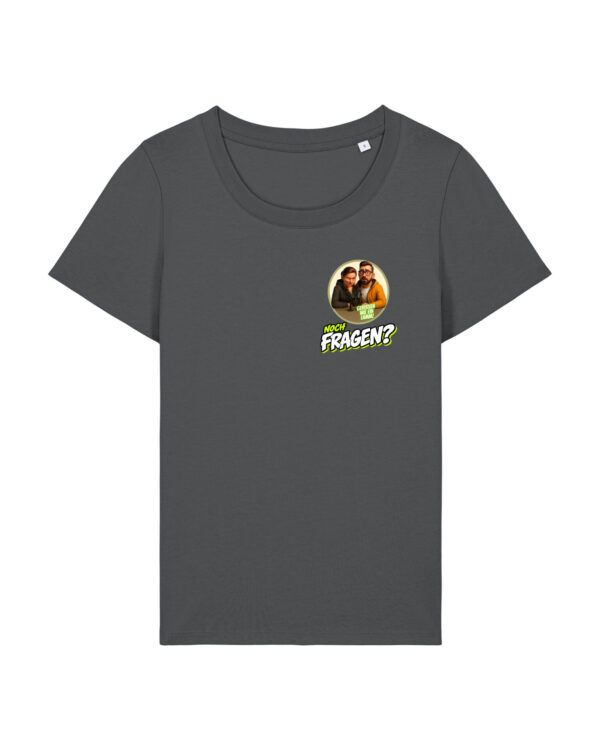 gerissen-wie-ein-lamm-comic-sm__stanley-stella-expresser-2-0__anthracite__front-main Comic-Shirt Brustdruck mit Taille | Damen, bio, OEKOTEX-100 | 🛜 GERISSEN WIE EIN LAMM