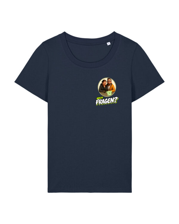 gerissen-wie-ein-lamm-comic-sm__stanley-stella-expresser-2-0__french-navy__front-main Comic-Shirt Brustdruck mit Taille | Damen, bio, OEKOTEX-100 | 🛜 GERISSEN WIE EIN LAMM