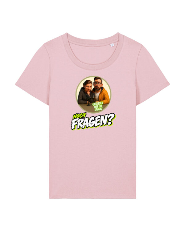 „Noch Fragen?“-Comic-Shirt mit Taille | Damen, 155 g/m², verschiedene Farben | 🛜 Gerissen wie ein Lamm