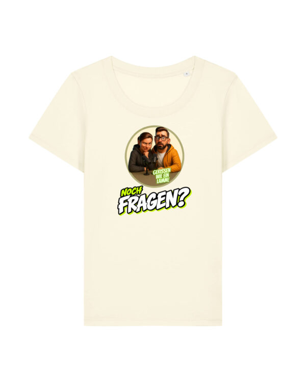 „Noch Fragen?“-Comic-Shirt mit Taille | Damen, 155 g/m², verschiedene Farben | 🛜 Gerissen wie ein Lamm