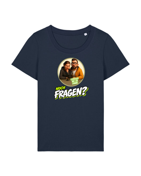 „Noch Fragen?“-Comic-Shirt mit Taille | Damen, 155 g/m², verschiedene Farben | 🛜 Gerissen wie ein Lamm