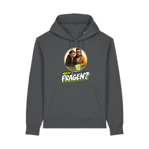 gerissen-wie-ein-lamm-comic__stanley-stella-gamechanger__anthracite__front-main kuscheliger „Noch Fragen?“-Hoodie | unisex, bio | 🛜 GERISSEN WIE EIN LAMM