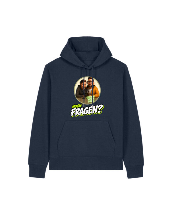 gerissen-wie-ein-lamm-comic__stanley-stella-gamechanger__french-navy__front-main kuscheliger „Noch Fragen?“-Hoodie | unisex, bio | 🛜 GERISSEN WIE EIN LAMM
