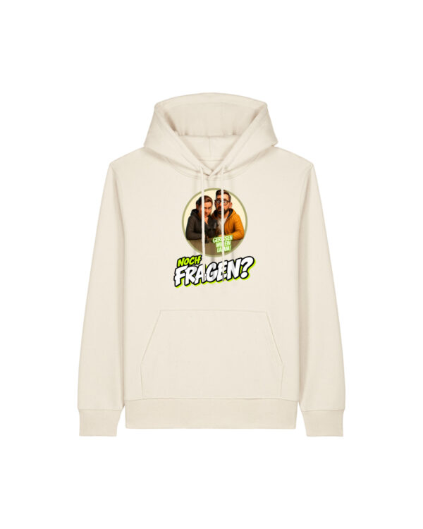 gerissen-wie-ein-lamm-comic__stanley-stella-gamechanger__natural-raw__front-main kuscheliger „Noch Fragen?“-Hoodie | unisex, bio | 🛜 GERISSEN WIE EIN LAMM