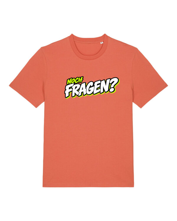gerissen-wie-ein-lamm-schriftzug-fragen__stanley-stella-creator-2-0__fiesta__front-main „Noch Fragen?“-Shirt | unisex, bio, OEKOTEX-100, diverse Farben | 🛜 GERISSEN WIE EIN LAMM