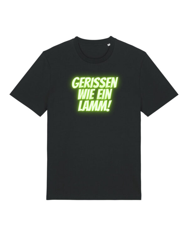 Logo-Shirt | unisex, bio, OEKOTEX-100, diverse Farben | 🛜 GERISSEN WIE EIN LAMM