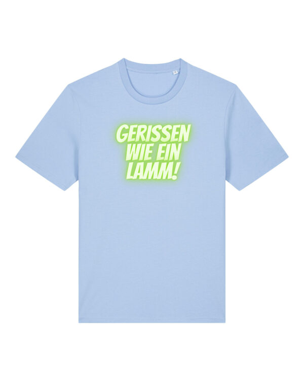 Logo-Shirt | unisex, bio, OEKOTEX-100, diverse Farben | 🛜 GERISSEN WIE EIN LAMM