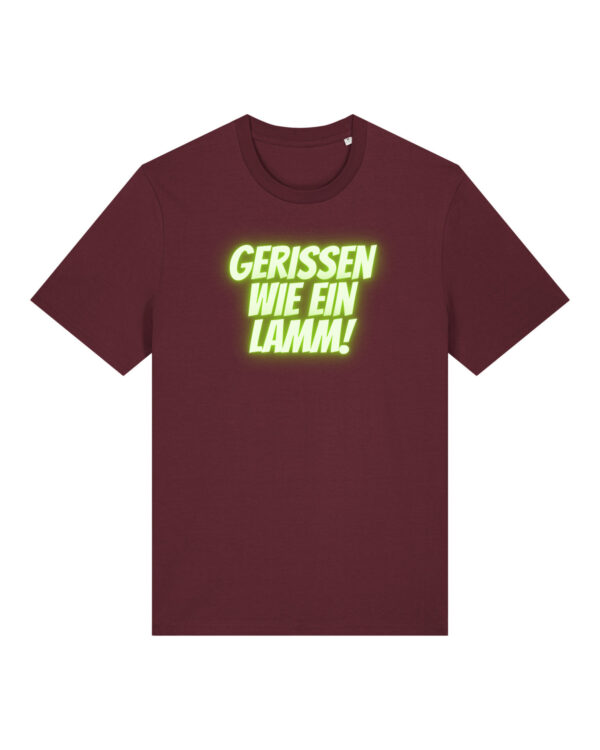 Logo-Shirt | unisex, bio, OEKOTEX-100, diverse Farben | 🛜 GERISSEN WIE EIN LAMM