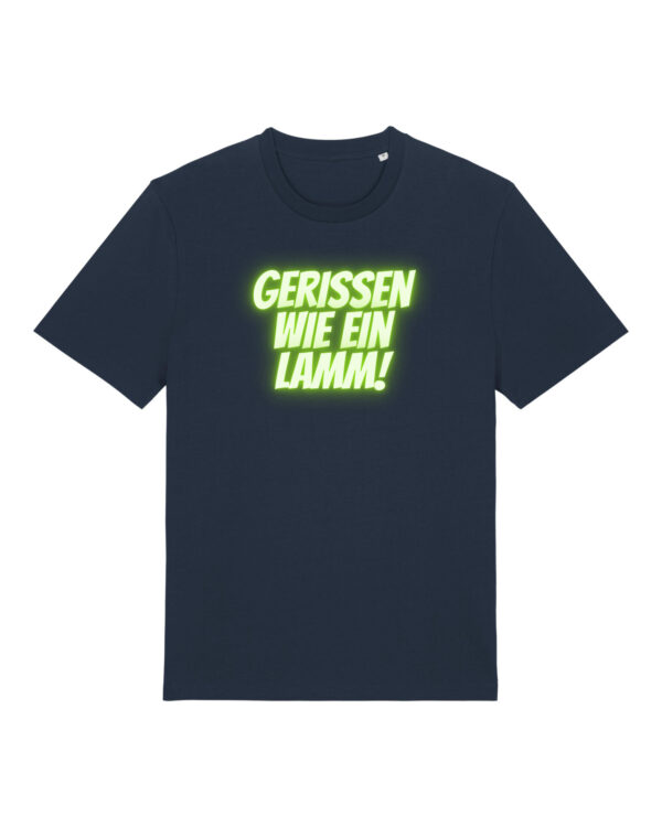 Logo-Shirt | unisex, bio, OEKOTEX-100, diverse Farben | 🛜 GERISSEN WIE EIN LAMM