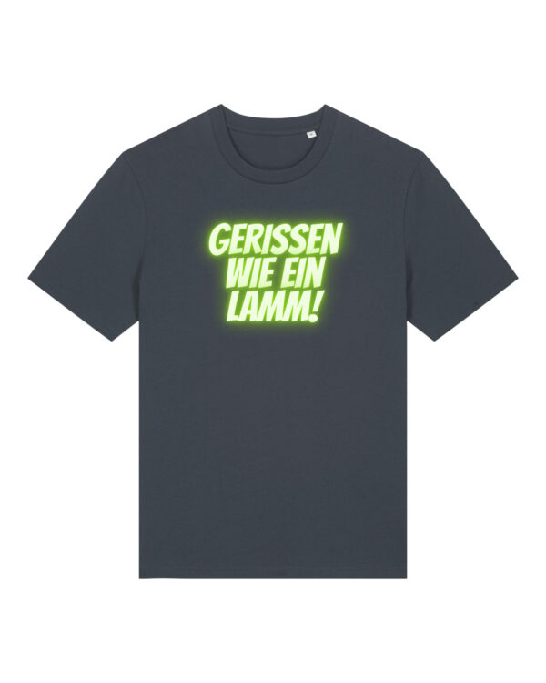 Logo-Shirt | unisex, bio, OEKOTEX-100, diverse Farben | 🛜 GERISSEN WIE EIN LAMM
