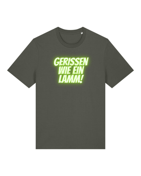Logo-Shirt | unisex, bio, OEKOTEX-100, diverse Farben | 🛜 GERISSEN WIE EIN LAMM