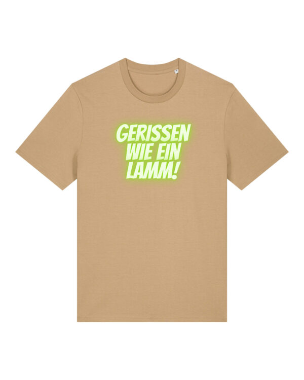 Logo-Shirt | unisex, bio, OEKOTEX-100, diverse Farben | 🛜 GERISSEN WIE EIN LAMM